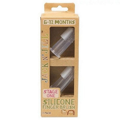 Jack N' Jill, Kids Silicone Finger Brush Stage 1 (6 Month-12 Month), 2 Count Jack N' Jill
