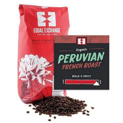 Equal Exchange, Organic Coffee Peru French Roast Whole Bean Coffee, 5 lb Equal Exchange
