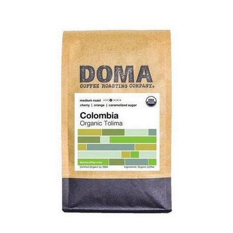 DOMA Coffee Roasting Company, Organic Colombia Whole Bean Coffee, 12 Oz DOMA Coffee Roasting Company