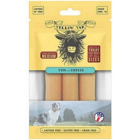 Yellow Yak, Yum with Cheese Medium Density Chew, 4.5 Oz Yellow Yak