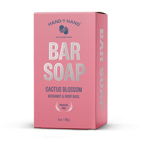 Hand In Hand, Bergamot & Crisp Basil Bar Soap, 5 Oz Hand In Hand