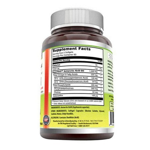 Amazing Nutrition, Amazing Omega Superba Krill Oil, 500 mg, 120 Softgels Amazing Nutrition