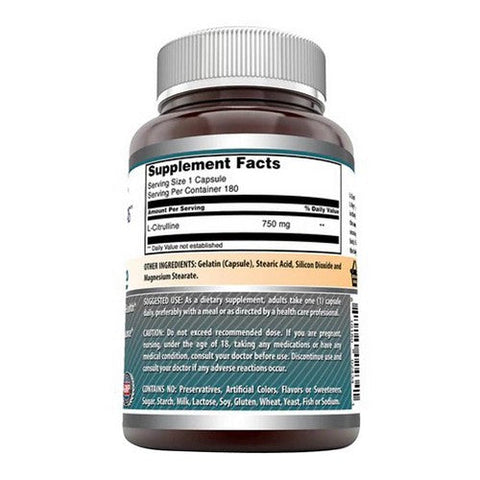 Amazing Nutrition, Amazing Formulas L-Citrulline, 750 mg, 180 Caps Amazing Nutrition