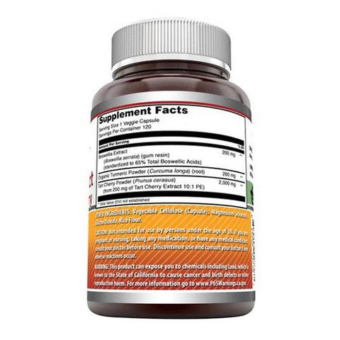 Amazing Nutrition, Amazing Formulas Boswellia Turmeric & Tart Cherry, 2400 mg, 120 VegCaps Amazing Nutrition