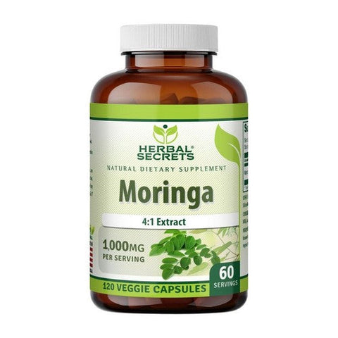 Amazing Nutrition, Herbal Secrets Moringa 4:1 Extract, 500 mg, 120 VegCaps Amazing Nutrition
