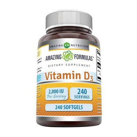 Amazing Nutrition, Amazing Formulas Vitamin D3, 2,000 IU, 240 Softgels Amazing Nutrition