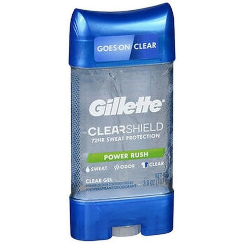 Gillette, Antiperspirant/Deodorant Clear Gel Power Rush, 3.8 Oz Gillette