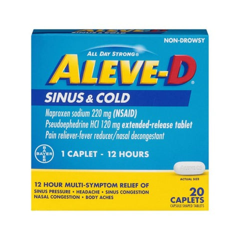 Aleve D, All Day Strong Sinus And Cold, 20 Caps Aleve D