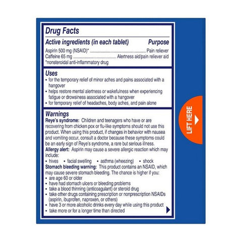 Alka-Seltzer, Hangover Relief Formulated For Fast Relief Of Headaches Body Aches and Mental Fatigue, 20 Tabs