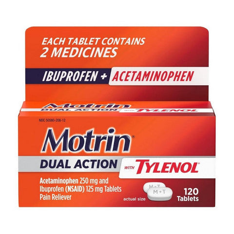 Motrin, Dual Action With Tylenol, 120 Tabs Motrin
