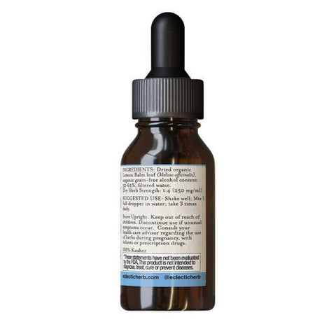 Eclectic Herb, Lemon Balm Extract, 1 Oz Eclectic Herb