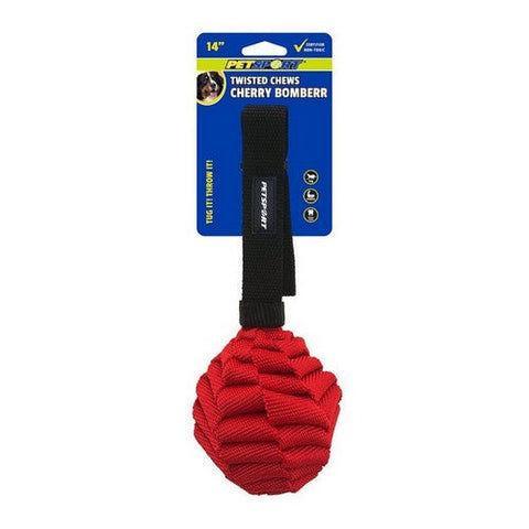 Twisted Chew Cherry Bomber Dog Toy 1 Count by Petsport USA
