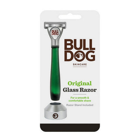 Bulldog Natural Skincare, 5-Blade Razor With Stand Original Green Glass, 1 Count Bulldog Natural Skincare