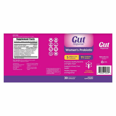 Gut Response, Gut Response Women's Probiotic, 30 Capsule Gut Response