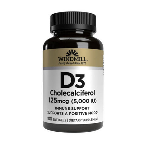 Windmill, Vitamin D3, 125 Mcg, 100 Softgels