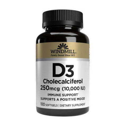 Windmill, Vitamin D3, 250 Mcg, 100 Softgels