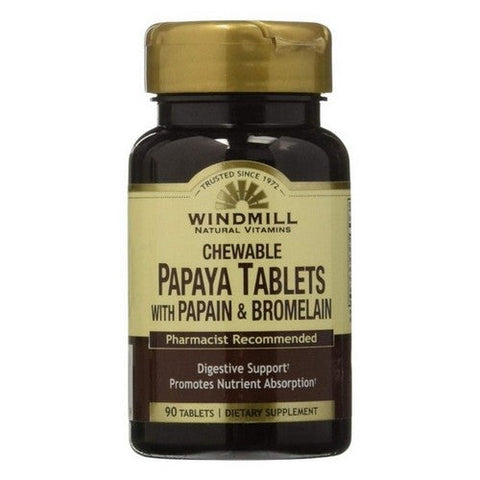 Windmill, Papaya & Pineapple Enzymes, 90 Count Windmill