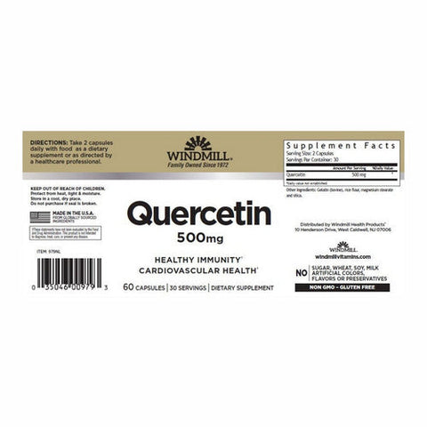 Windmill, Quercetin, 500 Mg, 60 Capsules