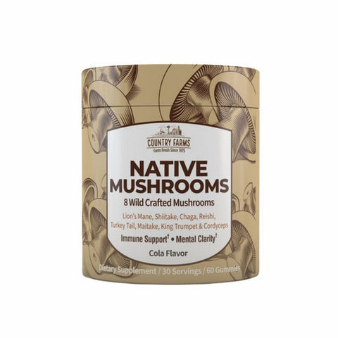 Country Farms, Native Mushrooms, 60 Gummies Country Farms