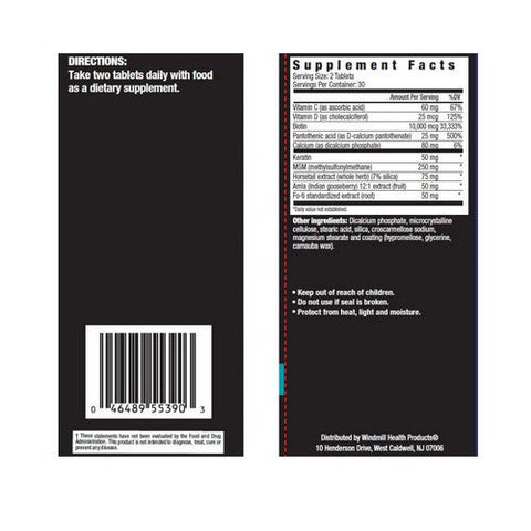 Windmill, Hair Fare, 10,000 Mcg, 60 Tablets