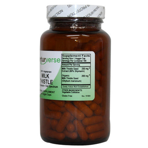 Naturverse, Milk Thistle Powder Capsules Standardized, 180 VegCaps Naturverse