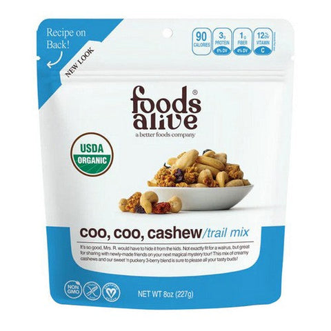 Foods Alive, Coo Coo Cashew Trail Mix, 8 Oz Foods Alive