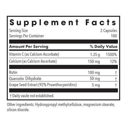 Nutricology/ Allergy Research Group, Esterol Ester-C Calcium Ascorbate With Bioflavonoids, 200 Veg Caps