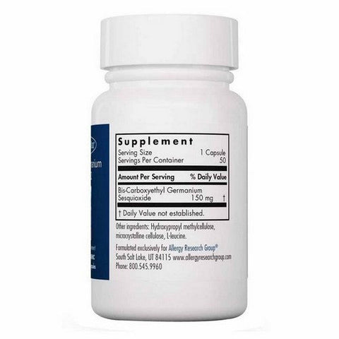 Nutricology/ Allergy Research Group, Organo Germanium Ge-132 Sesquioxide, 50 Veg Caps