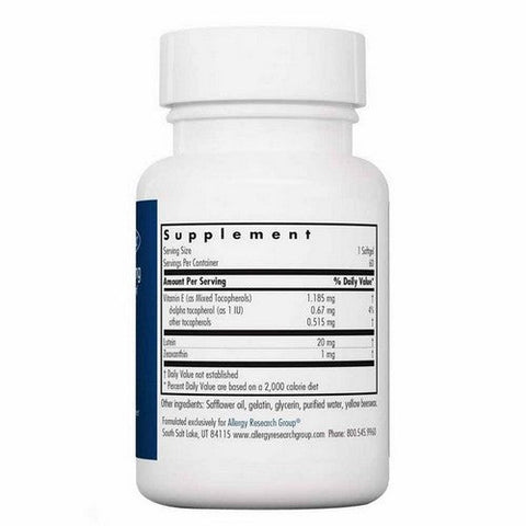 Nutricology/ Allergy Research Group, Lutein Key Eye Nutrient, 60 Softgels Nutricology/ Allergy Research Group