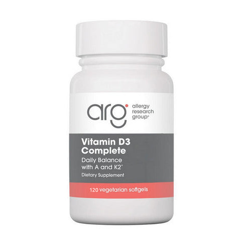 Nutricology/ Allergy Research Group, Vitamin D3 Complete Daily Balance with A and K2, 120 Softgels Nutricology/ Allergy Research Group