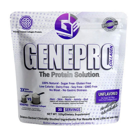 Genepro Protein, Collagen Peptides Protein Powder + Unflavored, 30 Servings, 30 Servings Genepro Protein