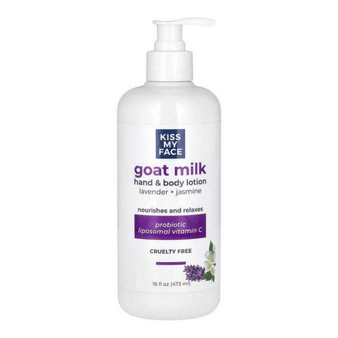 Kiss My Face, Goat Milk Hand & Body Lotion Lavender + Jasmin, 16 Oz Kiss My Face