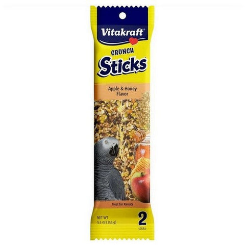 Parrot Sticks Apple Honey 2 Count by Vitakraft Pet Products