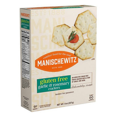 Manischewitz, Garlic Rosemary Crackers, 8 Oz (Case Of 12) Manischewitz