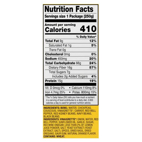 Tasty Bite, Mediterranean Style Protein Bowl, 8.8 Oz (Case Of 6) Tasty Bite
