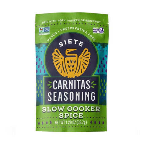 Siete, Carnitas Seasoning Slow Cooker Spice, 1.29 Oz (Case Of 12) Siete