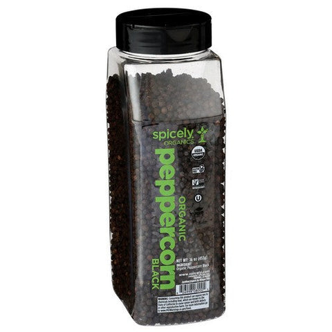 Spicely Organics, Organic Peppercorn Black, 16 Oz (Case Of 2) Spicely Organics