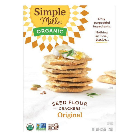 Simple Mills, Original Crackers Organic Seed Flour, 4.25 Oz (Case Of 6) Simple Mills