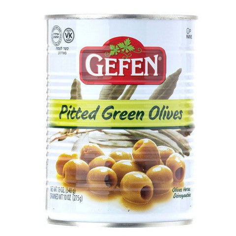 Gefen, Pitted Green Olives, 19 Oz (Case Of 12) Gefen