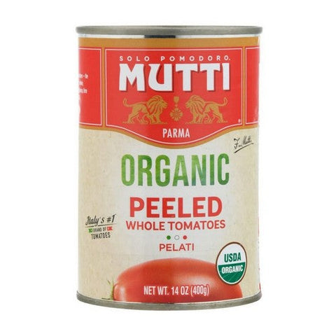 Mutti, Organic Whole Peeled Tomatoes Pelati, 14 Oz (Case Of 6) Mutti