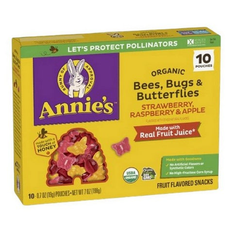 Annie's Homegrown, Organic Bees Bugs & Butterflies Fruit Snacks, 7 Oz (Case Of 8) Annie's Homegrown
