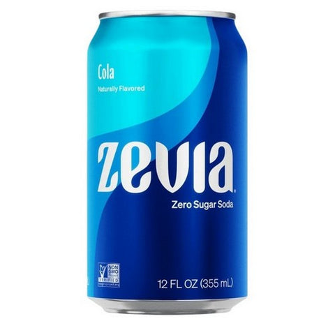 Zevia, Cola Soda Sleek Can Zero Calorie, 12 Oz (Case Of 12) Zevia