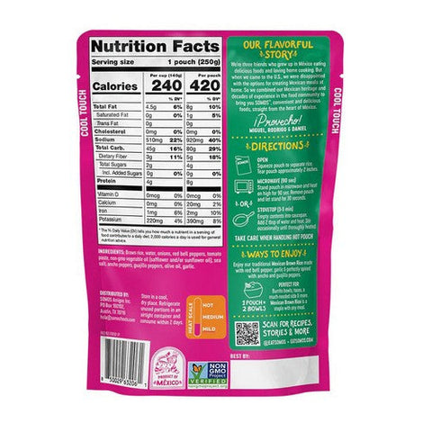 Somos, Mexican Brown Rice Ready To Eat, 8.8 Oz (Case Of 6) Somos