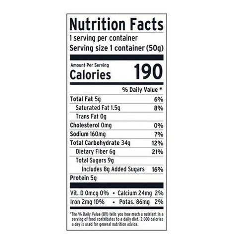 Purely Elizabeth, Superfood Oatmeal Dark Chocolate Chunk With Prebiotic Fiber, 1.76 Oz (Case Of 12) Purely Elizabeth