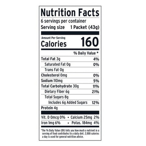Purely Elizabeth, Superfood Oatmeal Blueberry Flax Multipack With Prebiotic Fiber, 9.12 Oz (Case Of 6) Purely Elizabeth