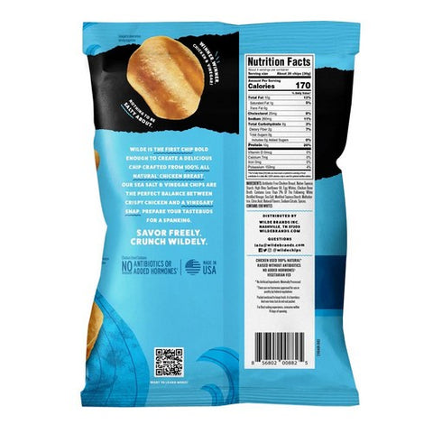 Wilde Snacks, Sea Salt And Vinegar Chicken Protein Chips, 4 Oz (Case Of 12) Wilde Snacks