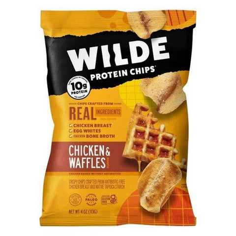 Wilde Snacks, Chicken And Waffles Chips, 4 Oz (Case Of 12) Wilde Snacks