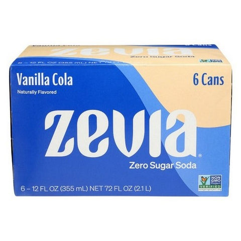 Zevia, Vanilla Cola Zero Sugar Soda, 72 Oz (Case Of 4) Zevia