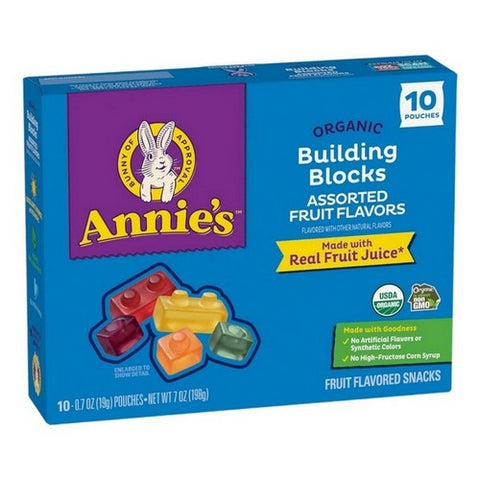 Annie's Homegrown, Organic Building Blocks Assorted Fruit Flavors, 7 Oz (Case Of 8) Annie's Homegrown