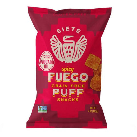 Siete, Fuego Puffs Spicy Grain Free, 4 Oz (Case Of 6) Siete